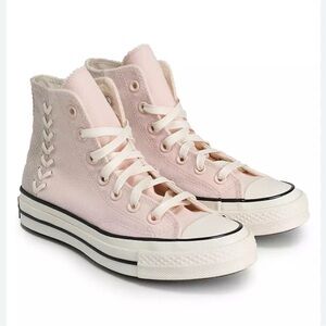 NWT ⚜️💖⚜️ Converse Chuck 70 High Crafted Laces - Pale Petal